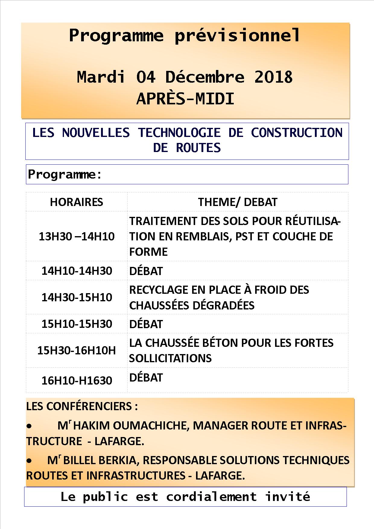 programme conferences VF