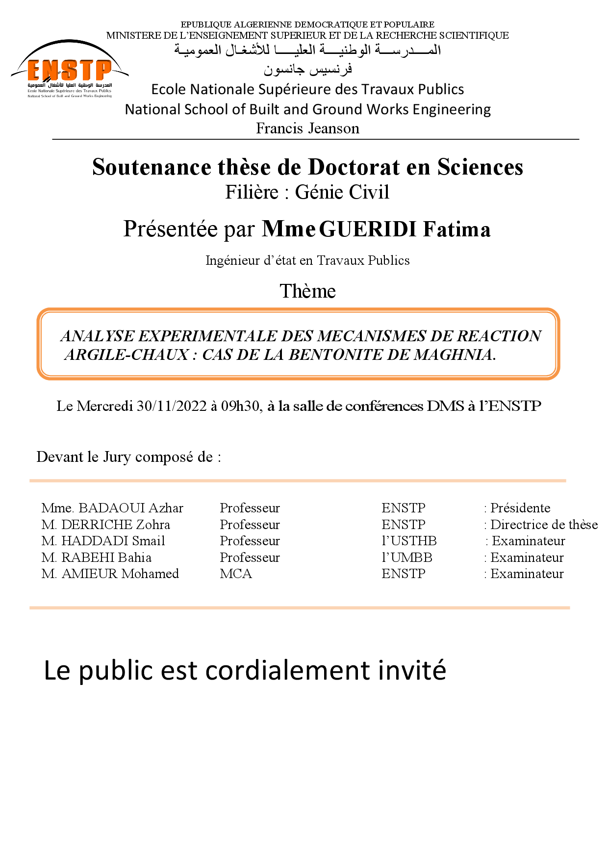 Mme GUERIDI Fatima