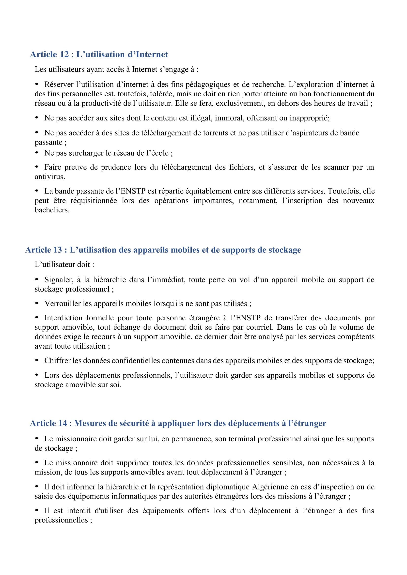ENSTP Charte informatique 5
