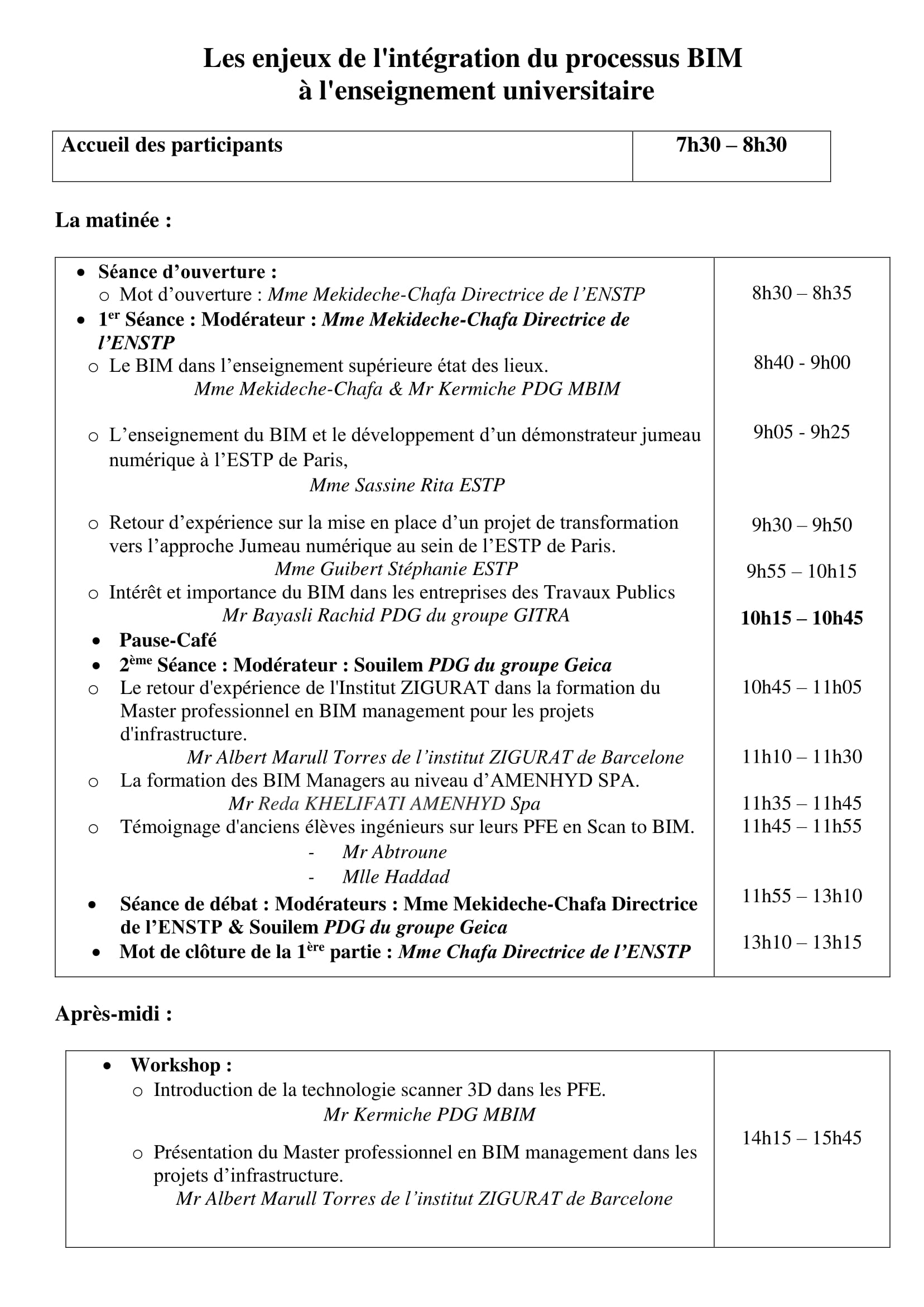 Programme 1 2
