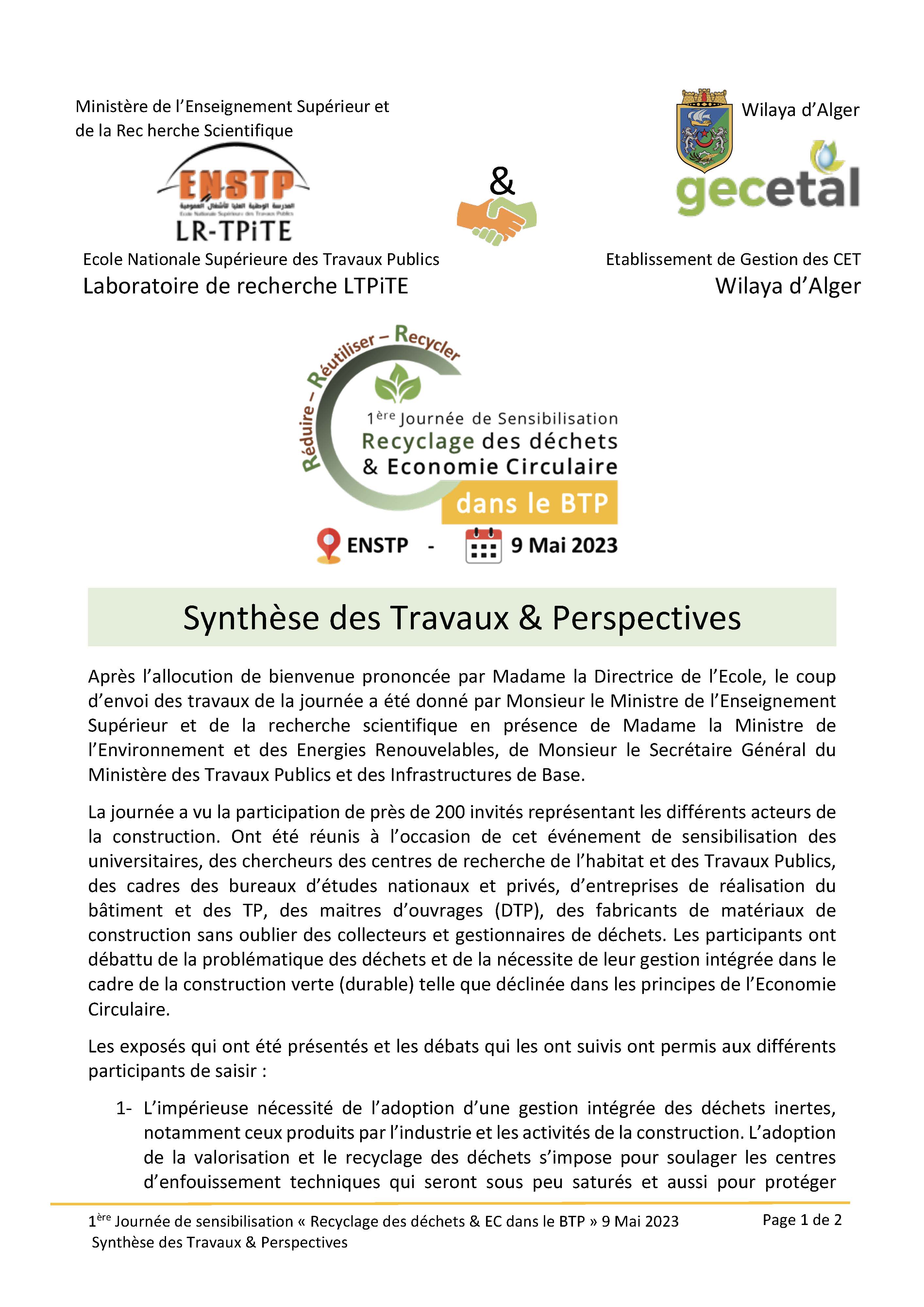 Journee synthese perspectives Page 1