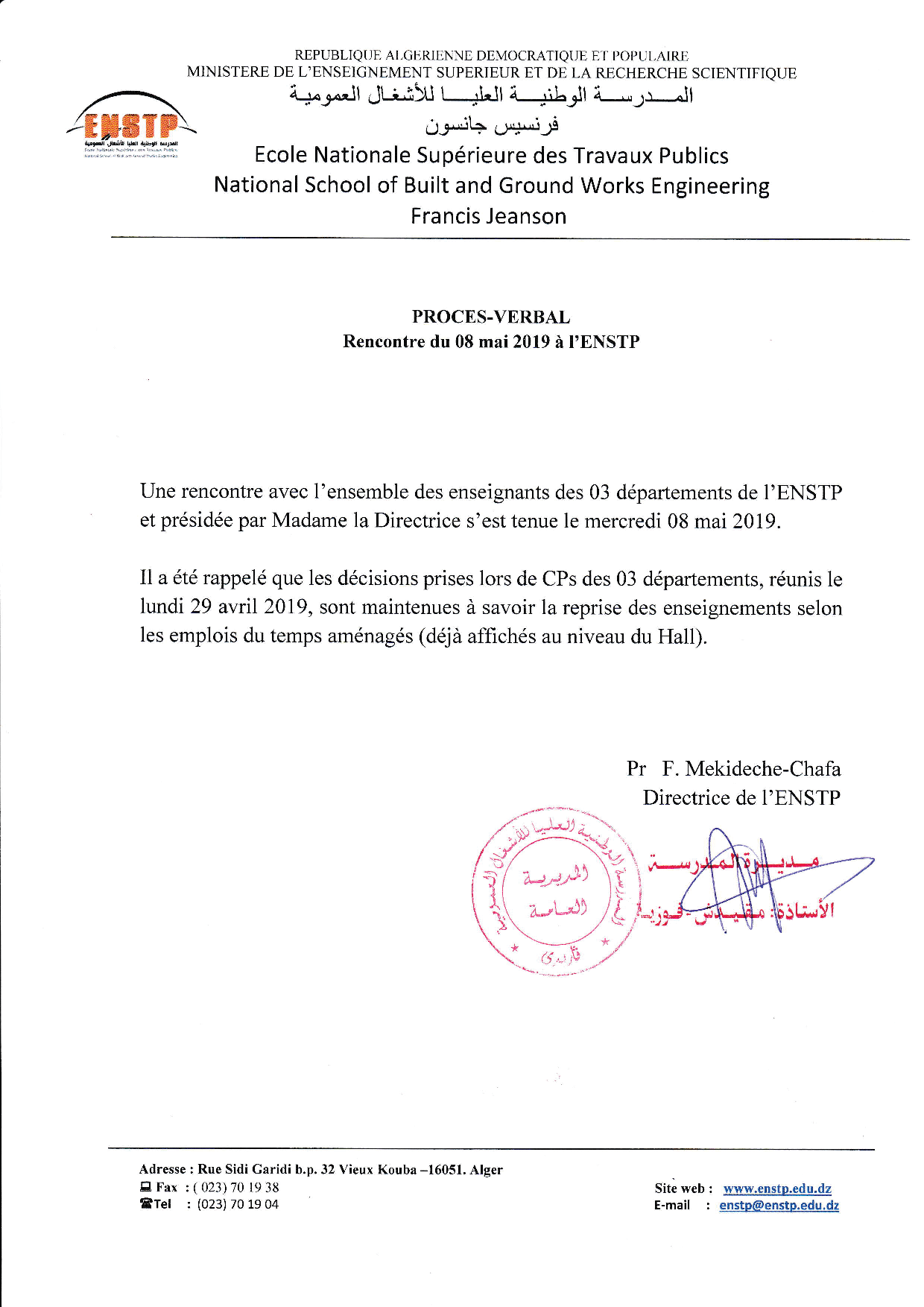 PV Rencontre du 08 05 2019